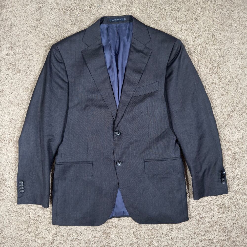 Suitsupply Napoli Zignone Blazer Mens 38S Grey Pure Wool Super